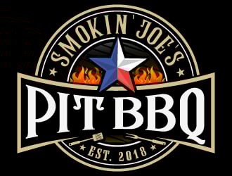 Smokin Joes Pit BBQ logo design by LucidSketch