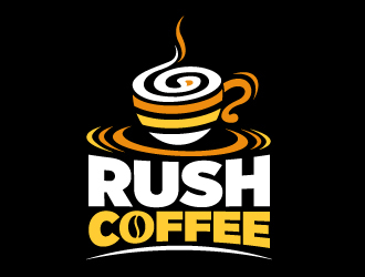 Rush Coffee logo design by Sandip