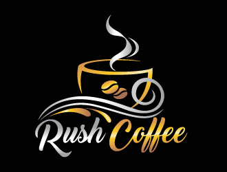 Rush Coffee logo design by Sandip