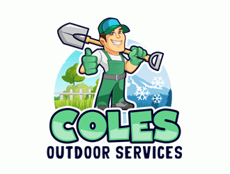 Coles Outdoor Services logo design by Bananalicious