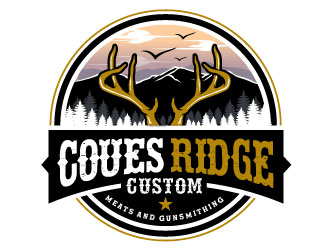 COUES RIDGE CUSTOM logo design by REDCROW