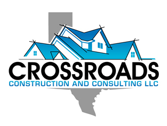 Crossroads Construction and Consulting LLC logo design by DreamLogoDesign