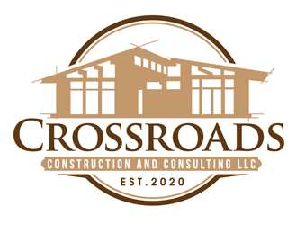 Crossroads Construction and Consulting LLC logo design by DreamLogoDesign
