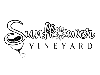 Sunflower Vineyard logo design by Coolwanz