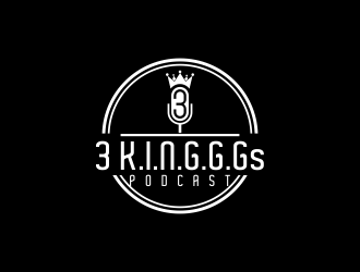  3 K.I.N.G.G.Gs Podcast logo design by oke2angconcept