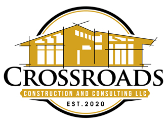 Crossroads Construction and Consulting LLC logo design by DreamLogoDesign