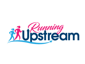 Running Upstream Logo Design - 48hourslogo