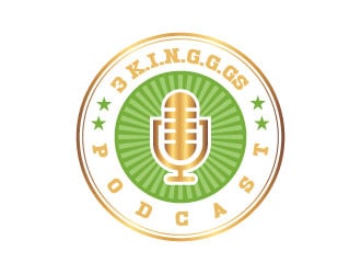  3 K.I.N.G.G.Gs Podcast logo design by aryamaity