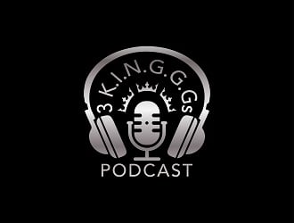  3 K.I.N.G.G.Gs Podcast logo design by bulatITA