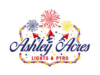 Ashley Acres Lights & Pyro logo design by keptgoing