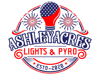 Ashley Acres Lights & Pyro logo design by MAXR