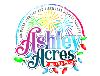 Ashley Acres Lights & Pyro logo design by DreamLogoDesign