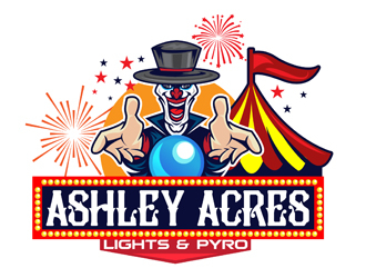 Ashley Acres Lights & Pyro logo design by DreamLogoDesign