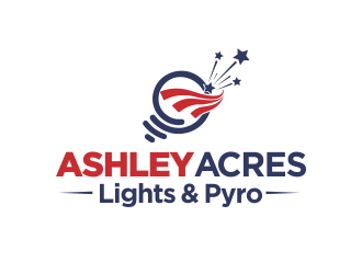 Ashley Acres Lights & Pyro logo design by M J