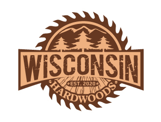 Wisconsin Hardwoods logo design by LucidSketch
