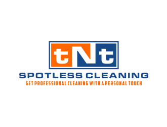 T N T Spotless Cleaning logo design by Artomoro