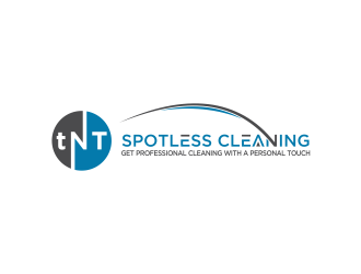 T N T Spotless Cleaning logo design by oke2angconcept