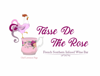 Tasse De The rose French Southern Infused Wine Bar logo design by firstmove