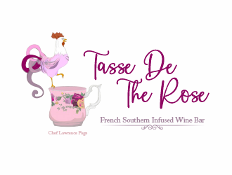 Tasse De The rose French Southern Infused Wine Bar logo design by firstmove