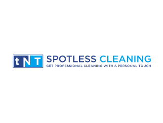 T N T Spotless Cleaning logo design by mbamboex