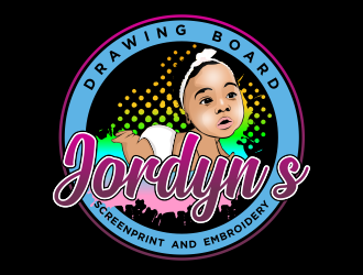 Jordyn’s Drawing Board Screenprint and Embroidery  logo design by qqdesigns