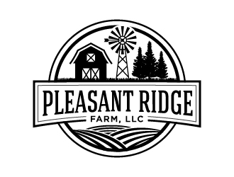 Pleasant Ridge Farm, LLC logo design by cybil