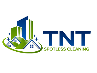 T N T Spotless Cleaning logo design by jaize