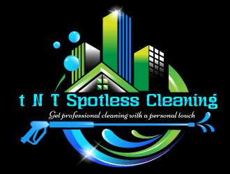 T N T Spotless Cleaning logo design by Suvendu