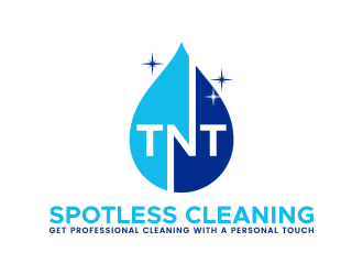 T N T Spotless Cleaning logo design by lexipej