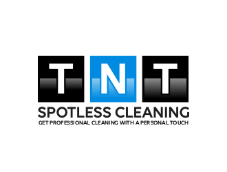 T N T Spotless Cleaning logo design by adm3