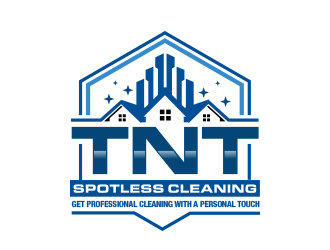 T N T Spotless Cleaning logo design by adm3
