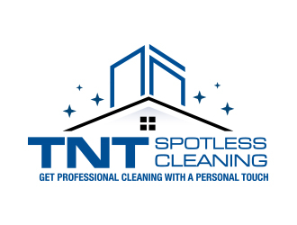 T N T Spotless Cleaning logo design by adm3