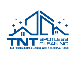 T N T Spotless Cleaning logo design by adm3