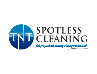 T N T Spotless Cleaning logo design by akilis13