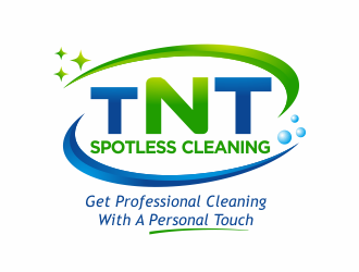 T N T Spotless Cleaning logo design by agus