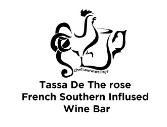 Tasse De The rose French Southern Infused Wine Bar logo design by Htz_Creative
