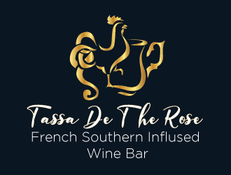 Tasse De The rose French Southern Infused Wine Bar logo design by Htz_Creative
