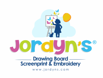 Jordyn’s Drawing Board Screenprint and Embroidery  logo design by nikkiblue