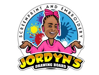 Jordyn’s Drawing Board Screenprint and Embroidery  logo design by DreamLogoDesign