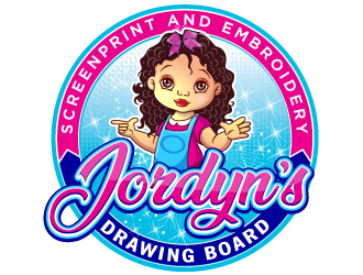 Jordyn’s Drawing Board Screenprint and Embroidery  logo design by Sandip