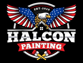 Halcon Painting LLC  logo design by LucidSketch