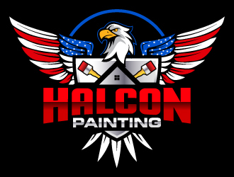 Halcon Painting LLC  logo design by LucidSketch