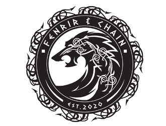 Fenrir & Chain logo design by DreamLogoDesign