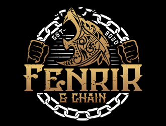 Fenrir & Chain logo design by DreamLogoDesign