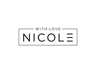 WITH LOVE, NICOLE logo design by pel4ngi
