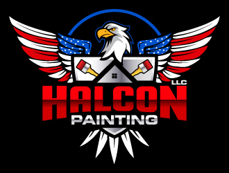 Halcon Painting LLC  logo design by LucidSketch