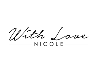 WITH LOVE, NICOLE logo design by puthreeone