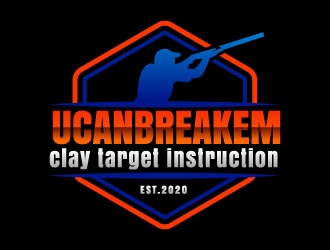  UCANBREAKEM clay target instruction  logo design by aryamaity