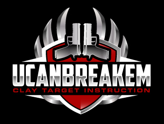  UCANBREAKEM clay target instruction  logo design by AamirKhan