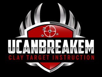  UCANBREAKEM clay target instruction  logo design by AamirKhan